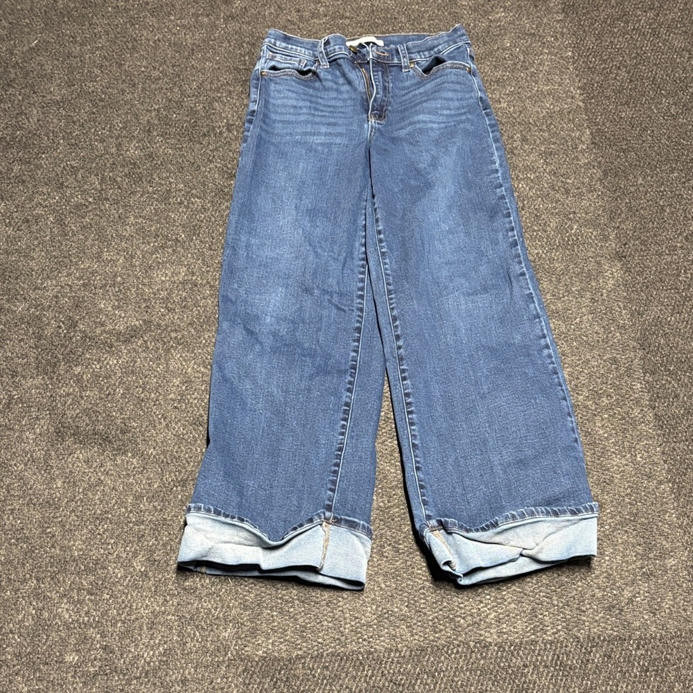 Altar'd State Blue Flare Wide-Leg Jeans